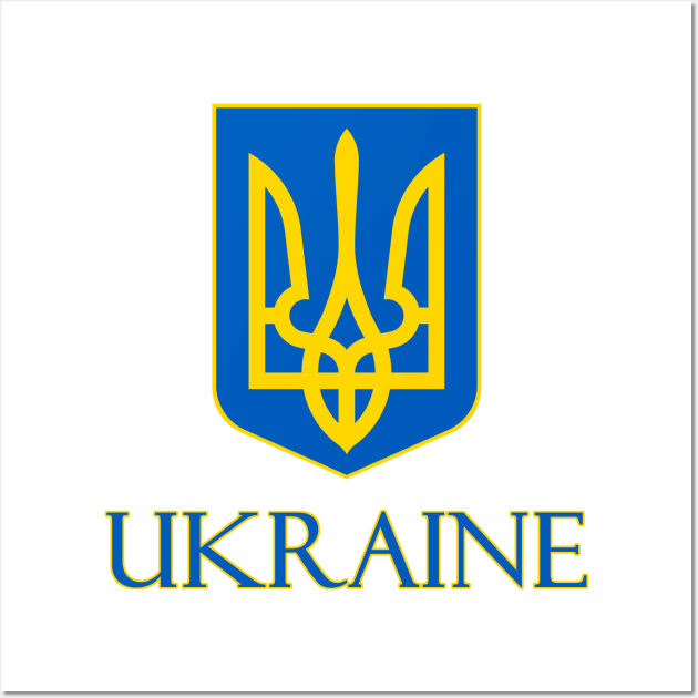 Ukraine - Coat of Arms Design Wall Art by Naves